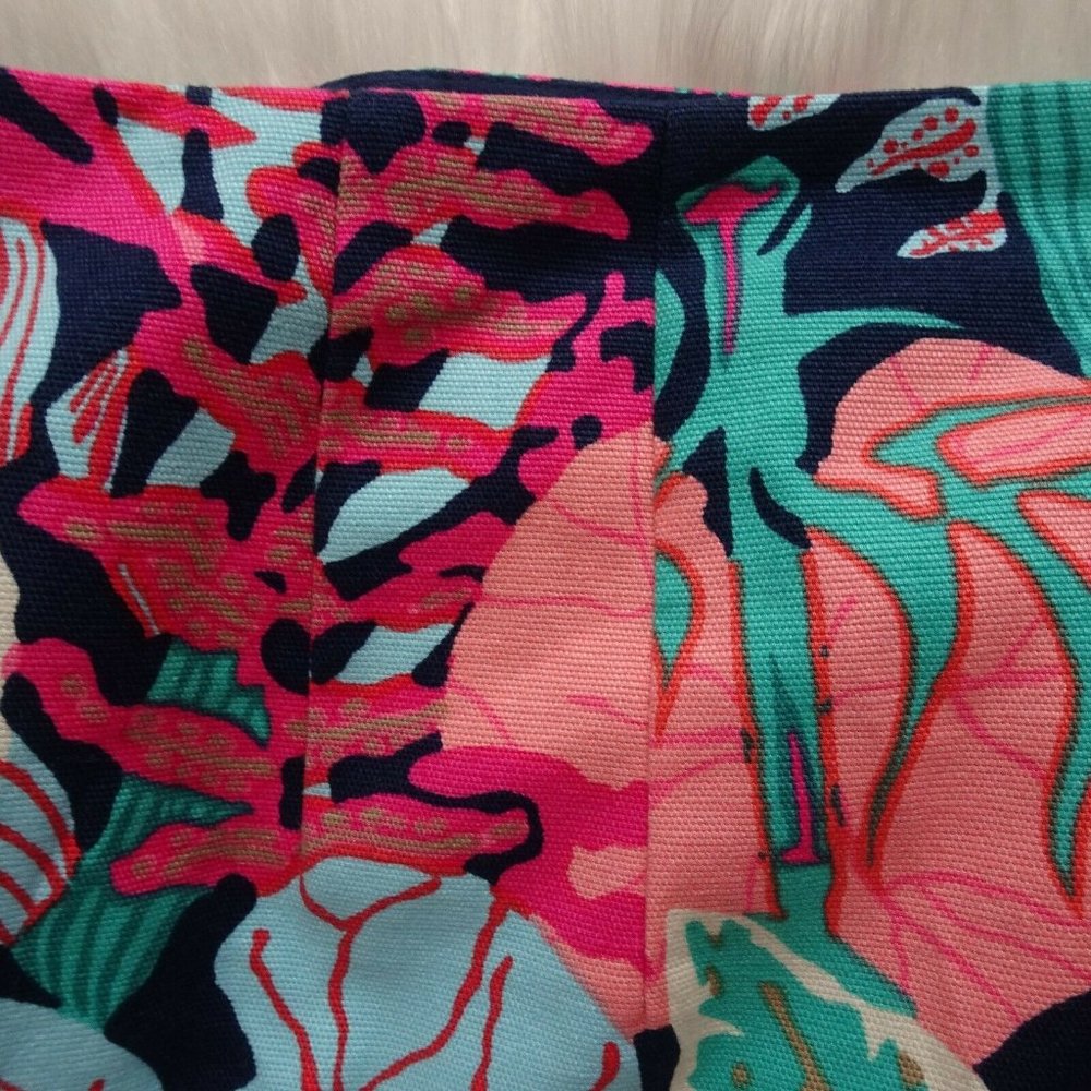 Talbots Women's Mini Skirt Short Tropical Leaves Resort Colorful Floral Size 2 - Picture 8 of 12